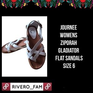 JOURNEE | WOMENS |  ZIPORAHZ GLADIATOR FLAT SANDAL | SIZE 6